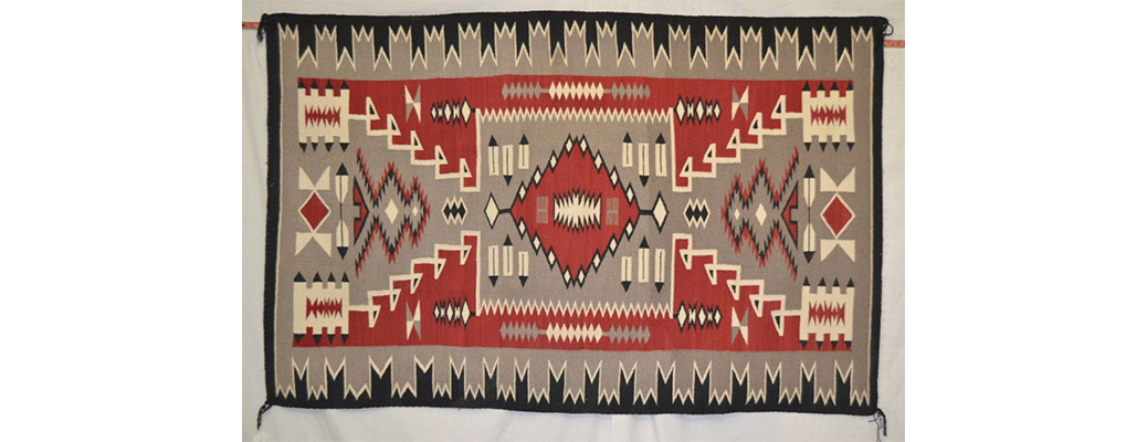 hand woven storm pattern - Navajo Textitle