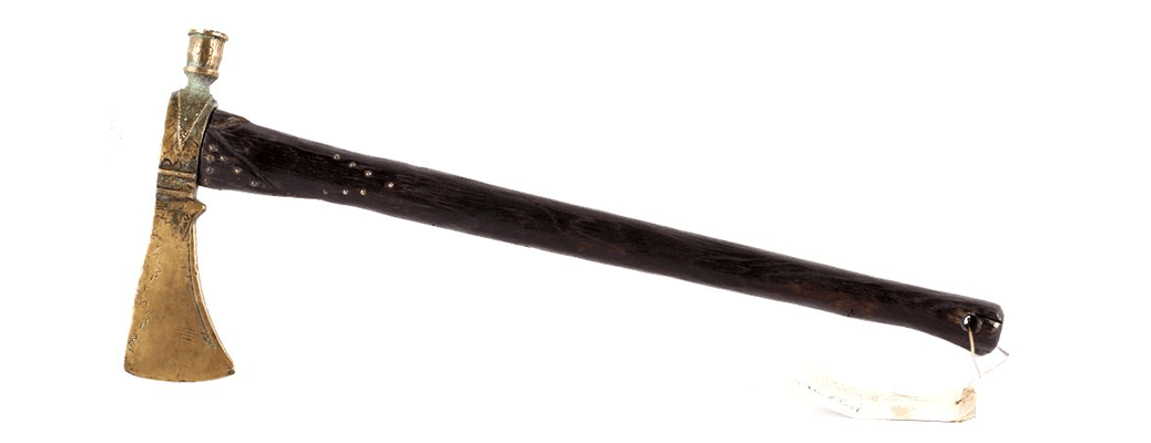 Shawnee Brass Hammer Poll Tomahawk 1800-1850