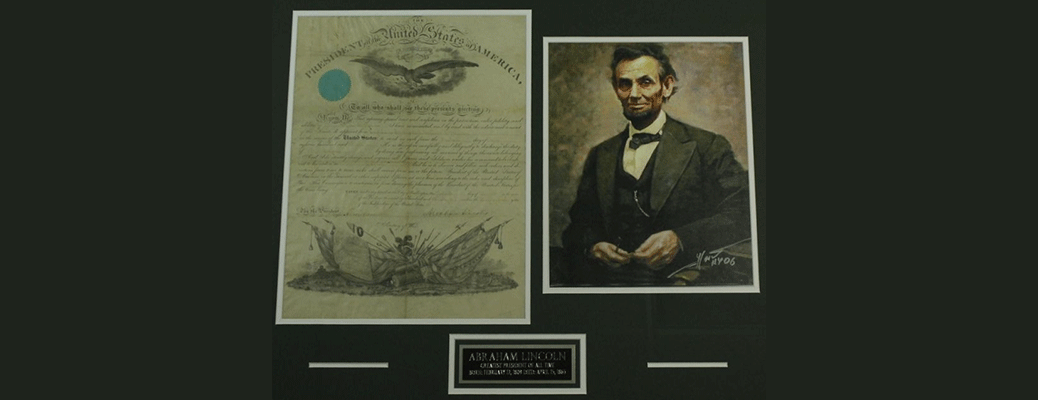 President Abraham Lincoln Signed Original 1861 Document