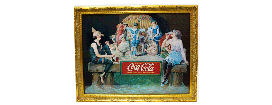 Museum Framed Coca-Cola Advertising