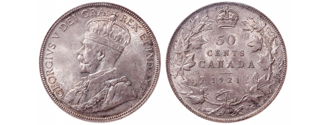 50 Cents. 1921. ICCS MS-65
