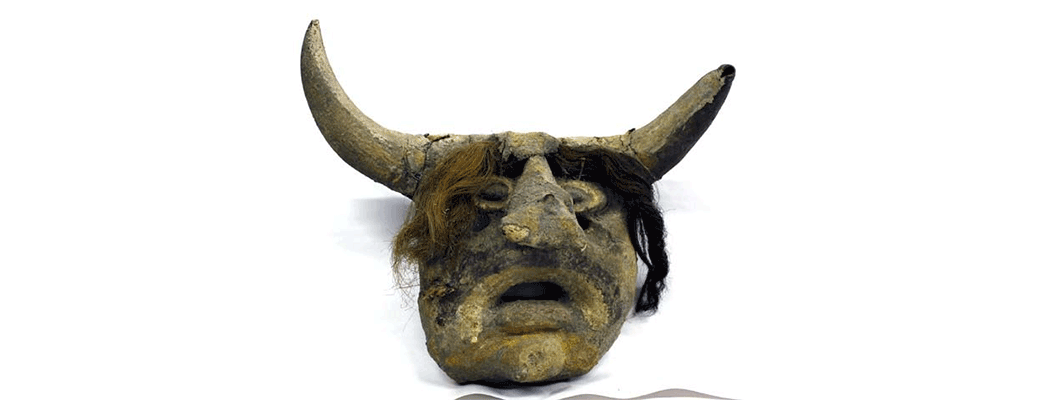 1800's Horned Pig/Cow Mask